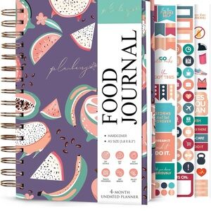 PLANBERRY Food Journal Premium – Nutrition Planner – Diet & Calorie Tracker etc